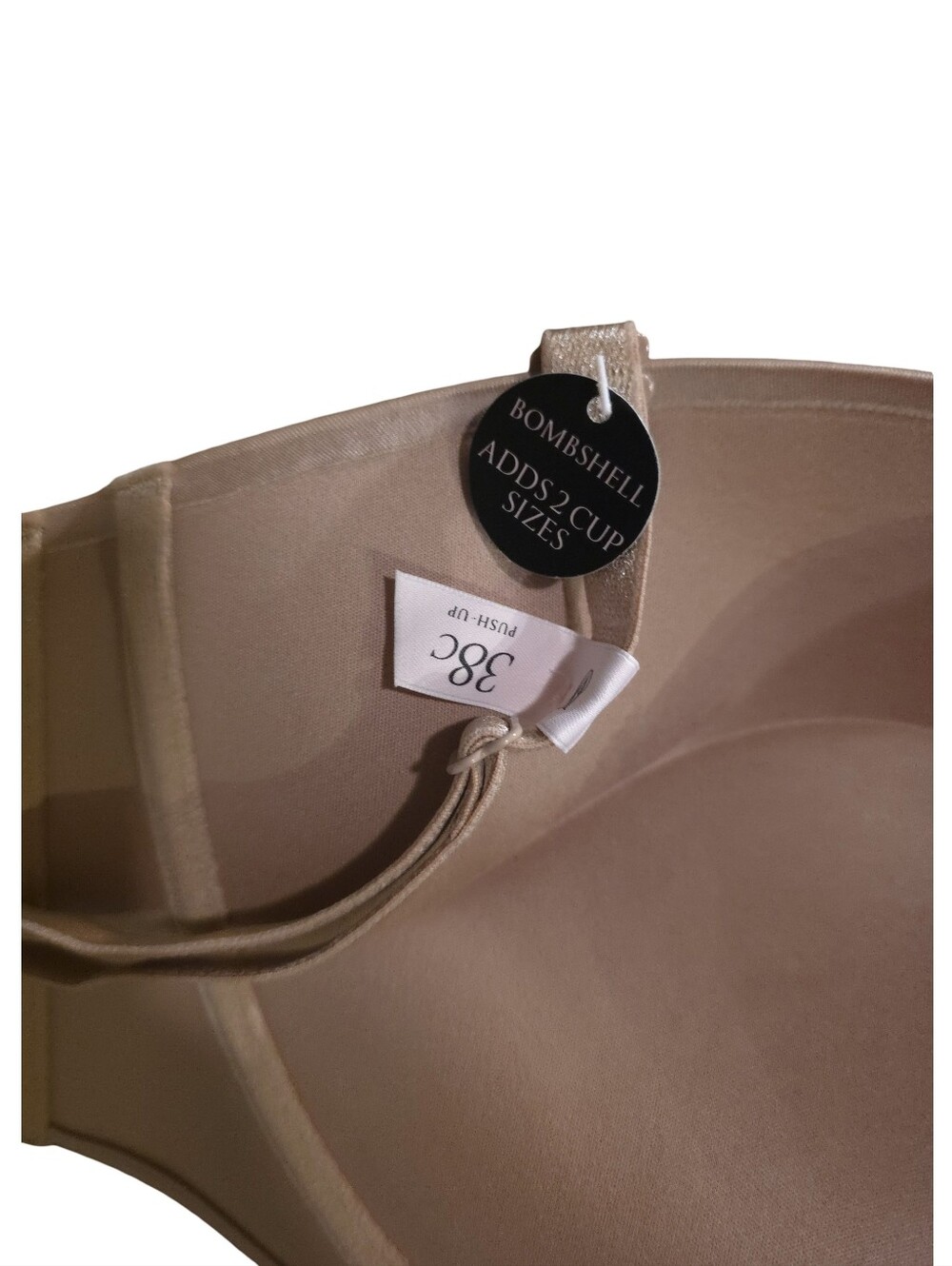 Victoria's Secret Bombshell Add-2-Cups Multi-Way Push-Up Bra Nude 38C NWT - Picture 8 of 11